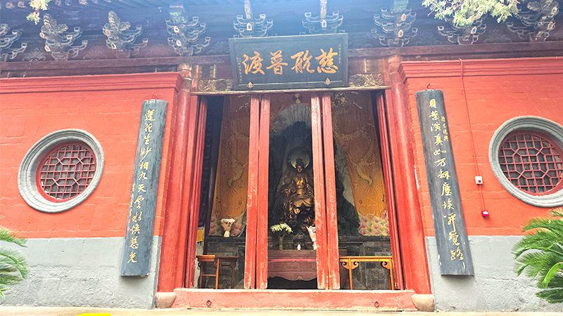 A hall of Buddhas in White Horse Temple