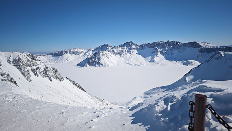 Changbai Mountain & frozen Heavely Lake
