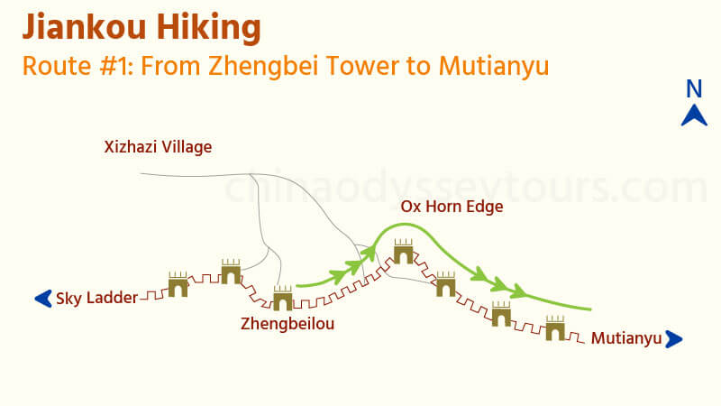 Jiankou Great Wall Hiking Route #1