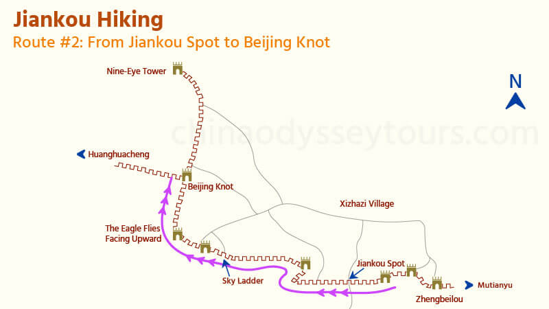 Jiankou Great Wall Hiking Route #2