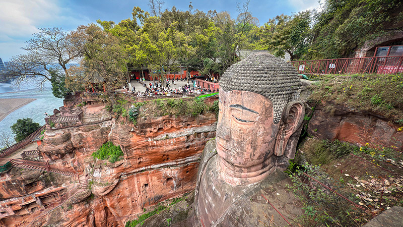 Leshan Giant Buddha is located near Chengdu