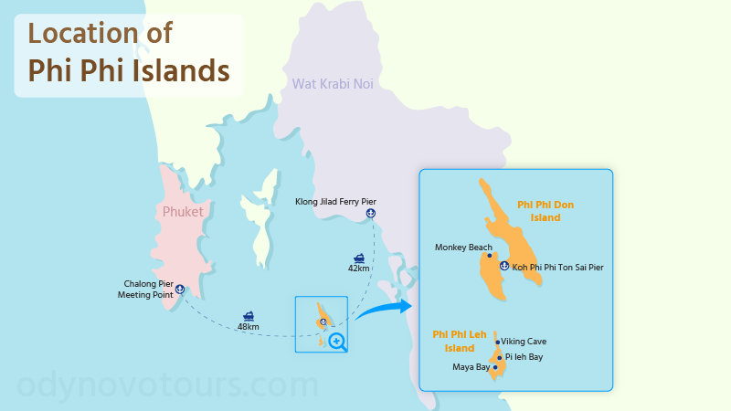 Location of Phi Phi Islands