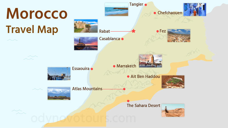 Morocco Travel Map for First-Timers