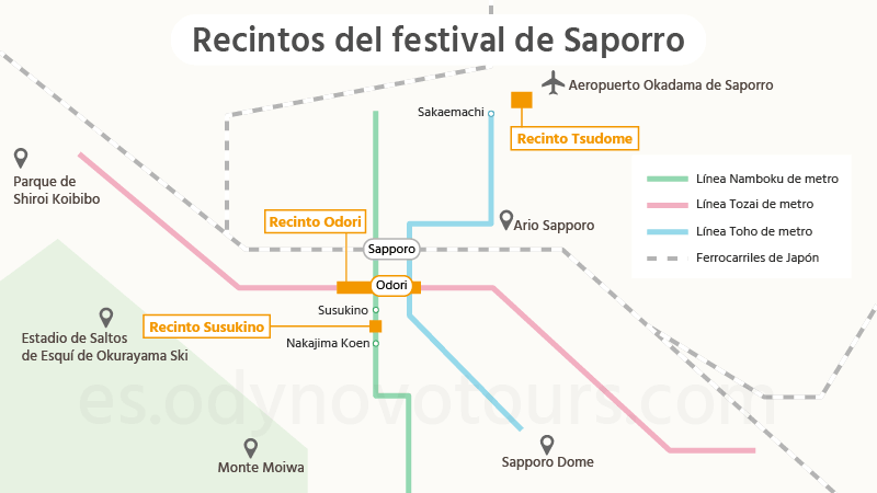Recintos del festival de Saporro