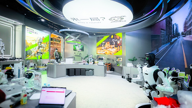 Unitree humanoid robot store in Shanghai