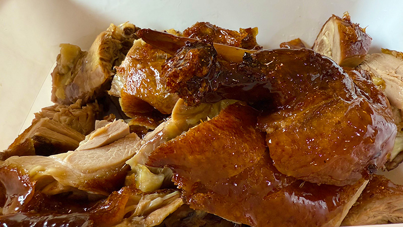 One serving of sweet-skinned duck