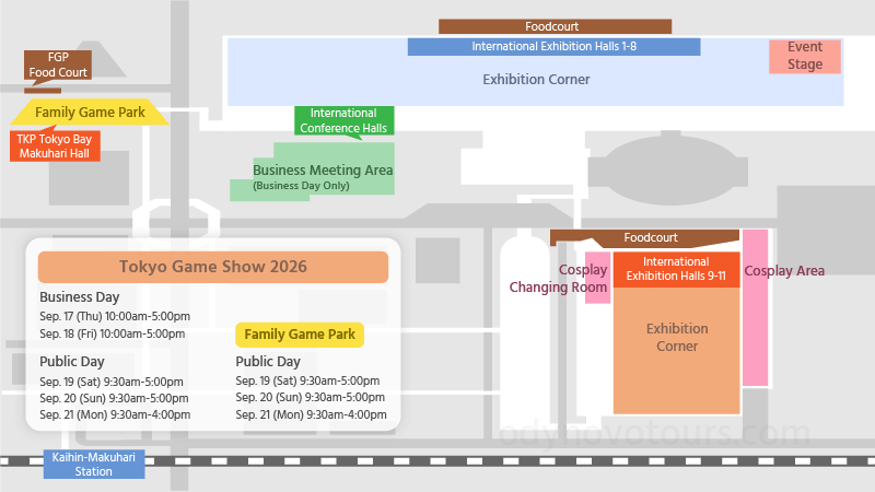 Tokyo Game Show Map