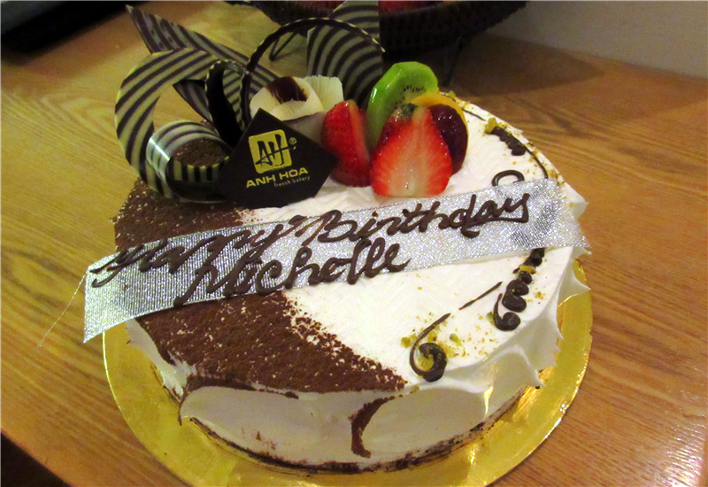 Birthday cake prepared by Odyssey Tours
