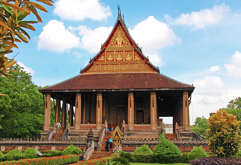 A temple in Vientiane, Laos