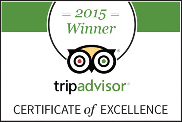 The 2015 TripAdvisor Certificate of Excellence