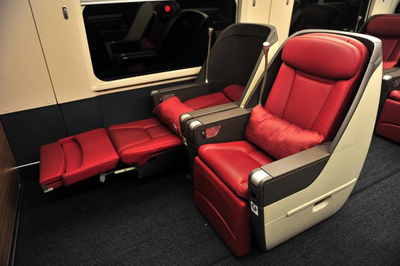 The business-class seat