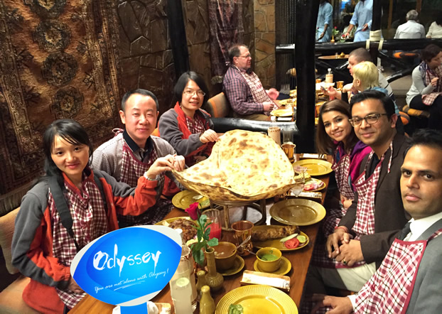 Indian naan and curry taste awesome!
