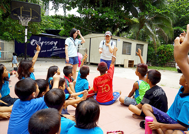 Playing with School Children in Malaysia
