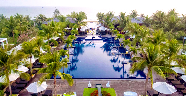 A Swimming Pool in the Sunrise Premium Resort Hoi An