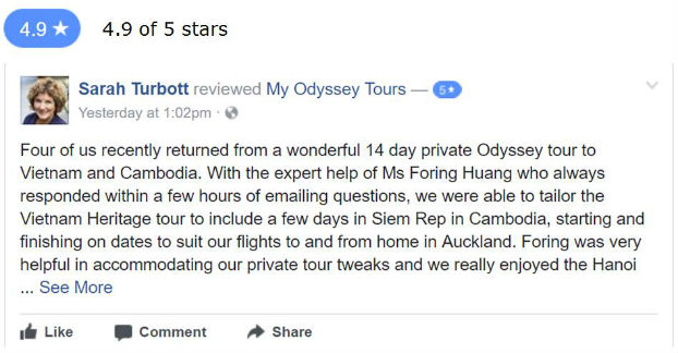 my odyssey tours facebook reviews