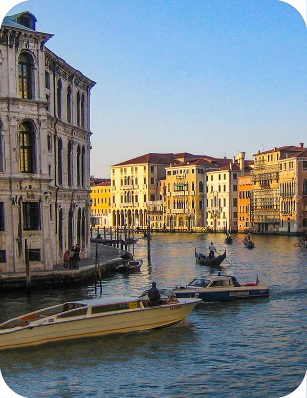 Boats in Canals of Venice