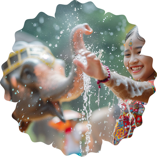 Songkran Water Fight in Thailand