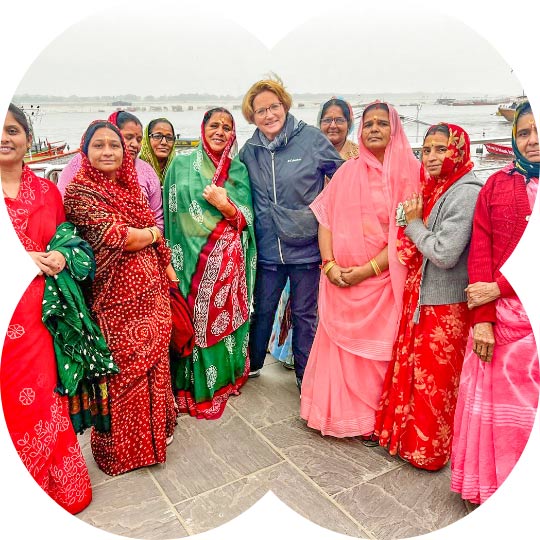 Ganges River and Indie Women