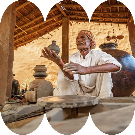 Traditional Rajasthani pottery making