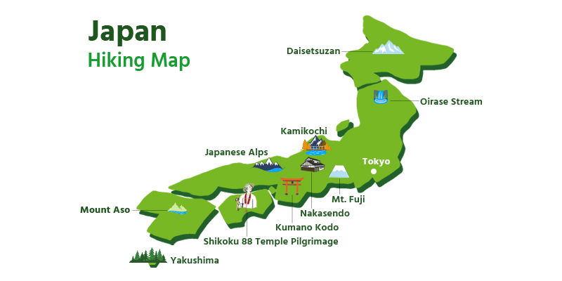 Japan Hiking Map
