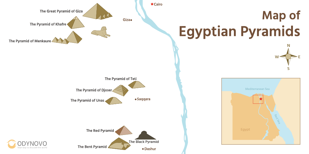 Map of Egyptian Pyramids