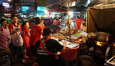 Vendors on the street of Bangkok,Thailand