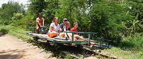 Cambodia Bamboo train