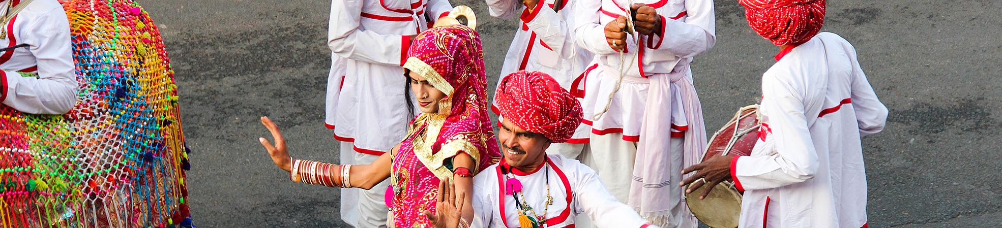 Le défilé du festival à Jaipur