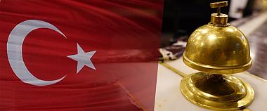 Turkey National Flag and Hotel Reception