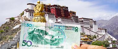Potala Palace in Tibet and 50 yuan