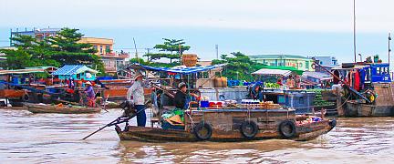 Mercado flotante de Cai Rang