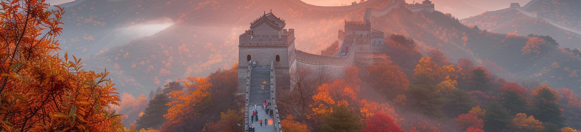 Great Wall in Autumn - AI Generated