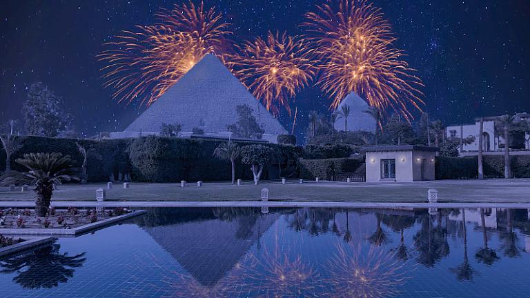 The Pyramids & Fireworks