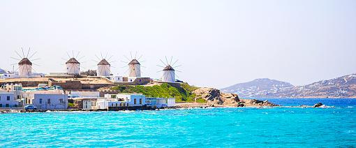 Greek Windmills on Mykonos island