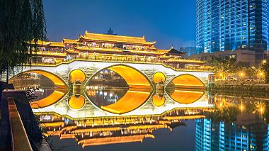 Anshun Bridge in Chengdu