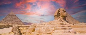 Sphinx and Pyramids in Egypt