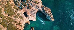 Aerial View of Benagil Cave, Algarve