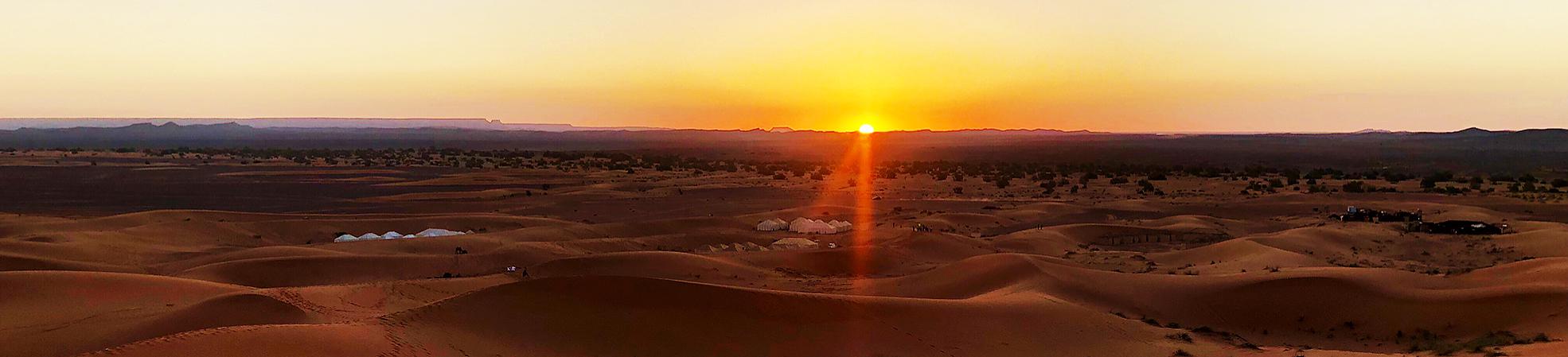 Sunset in the Sahara Desert
