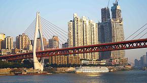 Chongqing skylines along the river