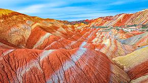Rainbow mountains in Zhangye Danxia Geopark