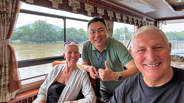 Rachel and Richard on Li River Cruise