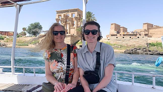 Gabrielle and Abbi Were Cruising on the Nile
