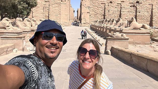 Christine and Private Guide Were in Luxor 