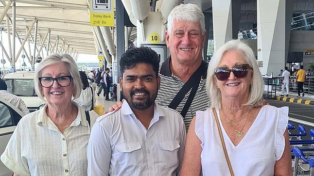 Julie With Her Friends and A Private Guide