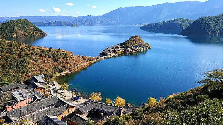 Lugu Lake in Yunnan, China