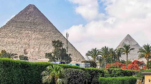 Giza Pyramids in April