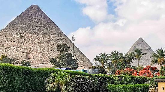 Giza Pyramids in April