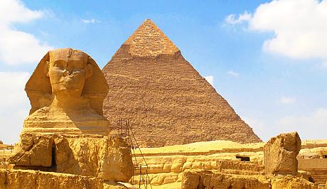 the Pyramid and Sphinx