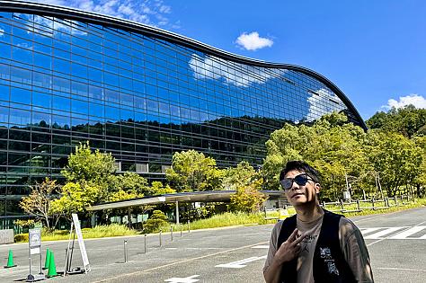 John is Infront of Kyushu National Museum, Japan