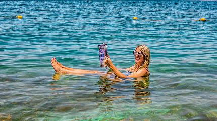 Floating in Dead Sea